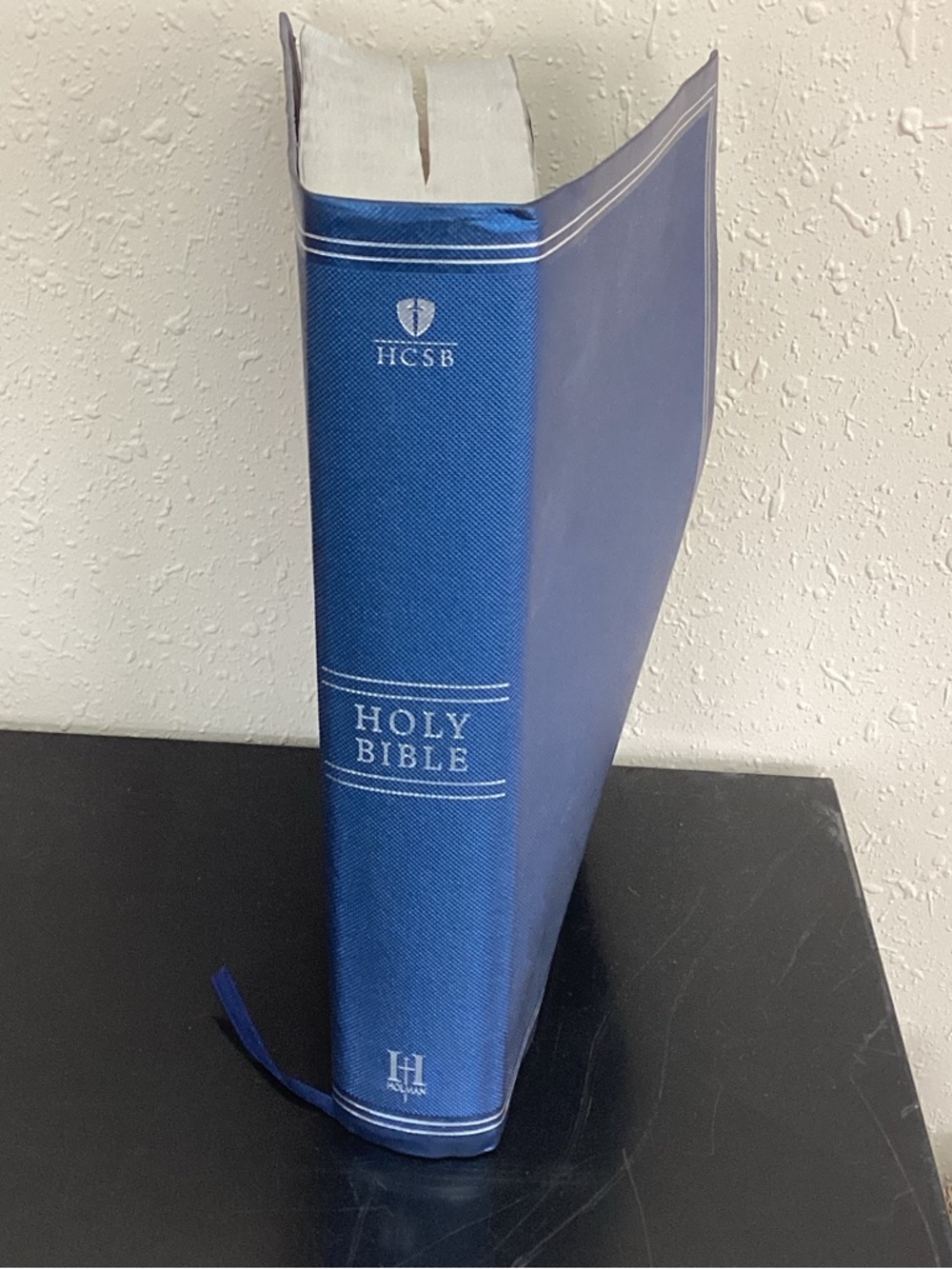 Blue Softcover Holy Bible - Ribbon Marker - Super Giant Print
